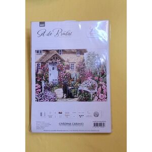 Luca-S B2377 The Cottage Garden Cross Stitch Kit 18ct Aida Anchor Floss 50 pcs